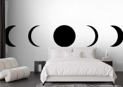 Different phases of solar and lunar eclipse . Vector . Wall mural