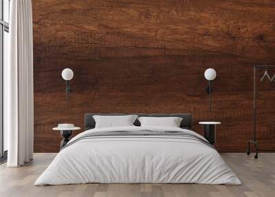 Dark brown wood texture background Wall mural