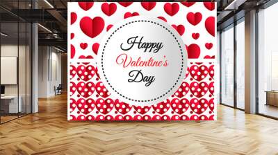 2 piece seamless Pattern for happy valentines day  Wall mural