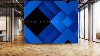 Abstract modern blue triangle digital - Vector Background. Wall mural