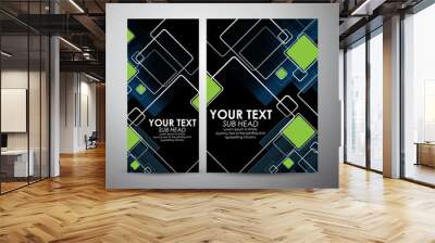 Abstract squares pattern. Brochure business design template or roll up. Vector illustration Wall mural