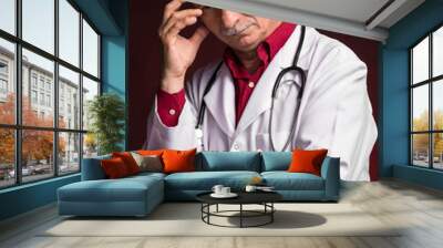 Medical doctor with stethoscope Wall mural