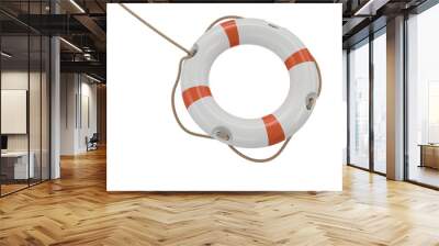 3D rendered illustration of white life buoy. Isolated on white background. Wall mural