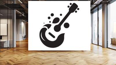 guitar icon, logo style, creative and unique Wall mural