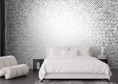 Halftone dotted background. Halftone effect vector pattern. Circle dots isolated on the white background. Wall mural