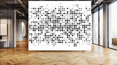 Halftone dotted background. Halftone effect vector pattern. Circle dots isolated on the white background. Wall mural