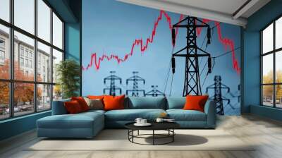 Chart  electri bill price  Wall mural