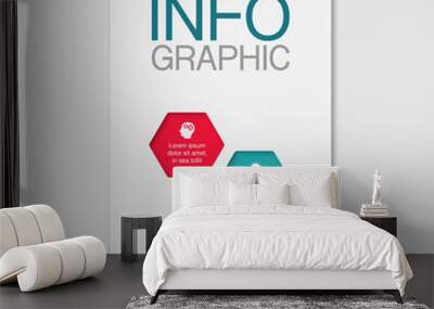 Vector iInfographic template for business, presentations, web design, 2 options. Wall mural