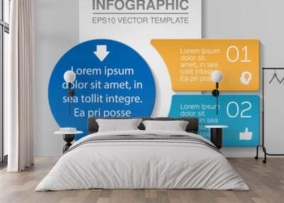 vector infographic template, two options Wall mural