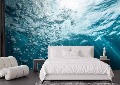 air bubbles under water  Wall mural