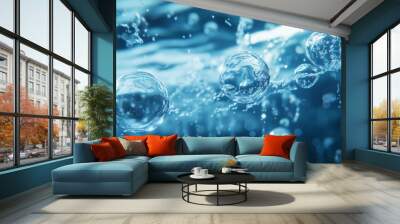 air bubbles under water  Wall mural