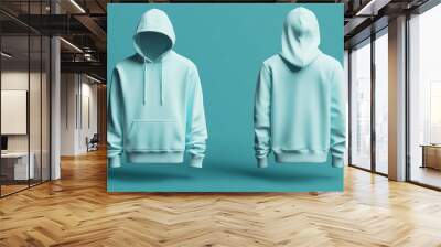 front and back mint hoodie mock up  Wall mural