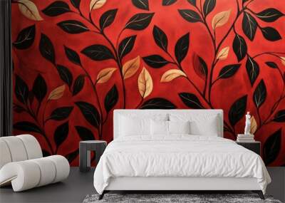 red pattern Wall mural