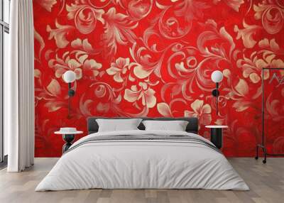 red pattern Wall mural