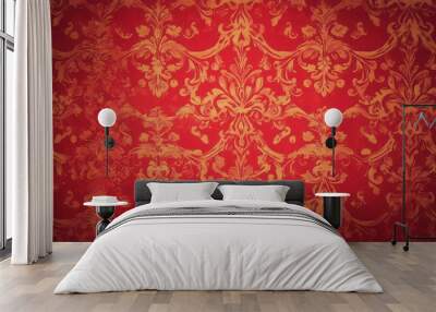 red pattern Wall mural