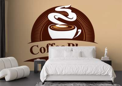 coffee place logo Wall mural