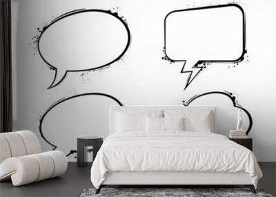 set of vector chat bubbles Wall mural