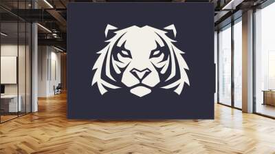 Tiger Mascot Vector Icon Wall mural