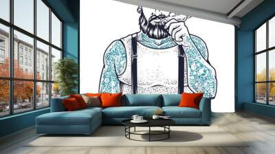 Vaper Hipster Art Wall mural