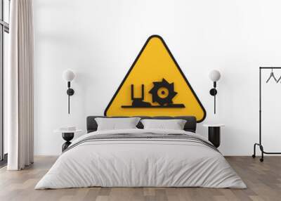 Alert or Warning signs 3d rendering of alert isolated on a transparent background 
 Wall mural