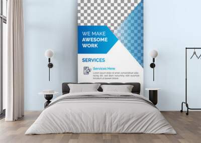 Corporate business roll up banner design template Premium Vector Wall mural