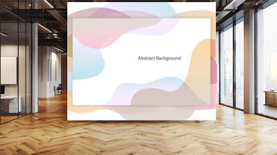 abstract fluid soft pastel gradient shapes frame background Wall mural