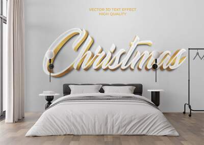 Christmas 3d editable text effect Wall mural