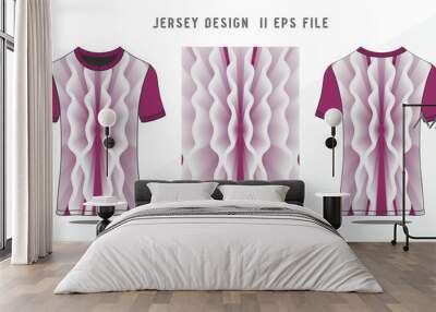 3D T-shirt sport design template for soccer jersey. Wall mural