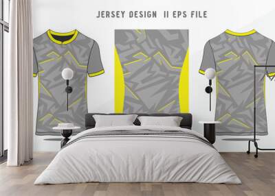 T-shirt sport design template for soccer jersey. Wall mural