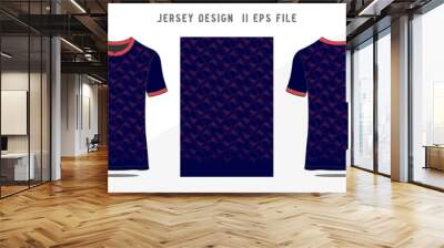 T-shirt sport design template for soccer jersey. Wall mural