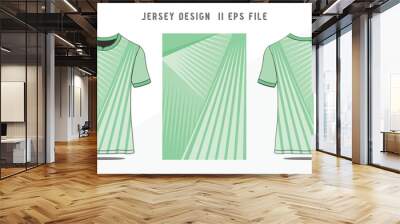 T-shirt sport design template for soccer jersey. Wall mural