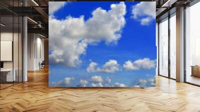 Beautiful blue sky in a sunny day with clouds.  Wall mural