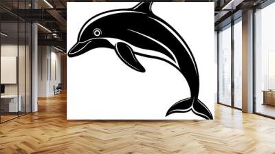 Dolphin silhouette Vector SVG Wall mural