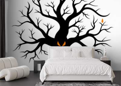 silhouette of a tree,gothic tree for Halloween vector Wall mural