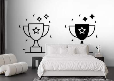 Competition win icon set. vector illustration Wall mural