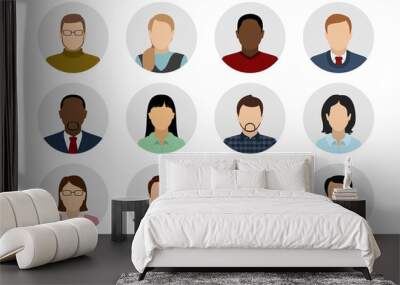 Set of abstract male and female icons. Vector. Wall mural