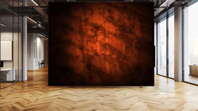 Abstract background with dark orange marble texture and vintage or grungy of dark orange concrete wall texture .grunge concrete overlay texture and concrete stone background . Wall mural