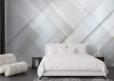 Abstract gray background with diamond and modern triangle shape design .abstract seamless modern white and gray color technology concept geometric vector background. Wall mural