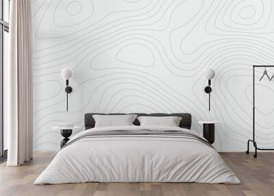 Topographic map background geographic line map pattern .panorama view black color wave curve lines .geographic mountain relief abstract grid .the concept map of a conditional geography map . Wall mural