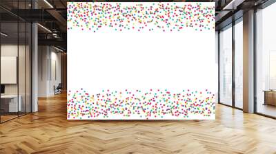 Abstract Polka dot confetti isolated on white background. Vector illustration Wall mural