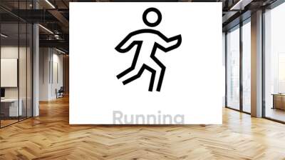 Running activity icon Wall mural