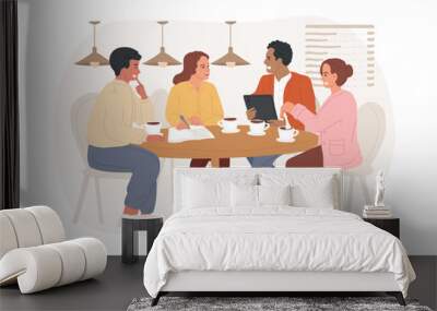 Business meeting isolated cartoon vector illustrations. Wall mural