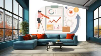 Sales plan for business isolated concept vector illustration. Wall mural