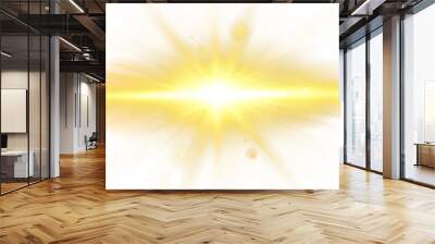 PNG sunlight special lens flare light effect. Stock royalty free. Wall mural