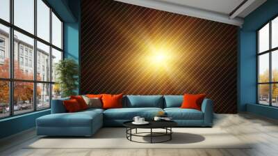 The yellow glowing light explodes with a blast with a transparent one. Wall mural