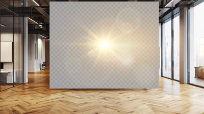 Vector transparent sunlight special lens flare light effect. PNG. Vector illustration	 Wall mural