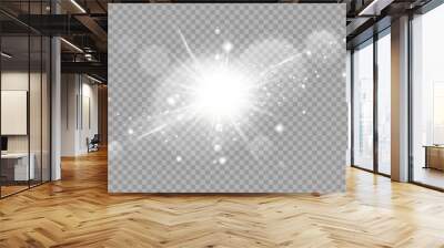 Vector transparent sunlight special lens flare light effect. Stock royalty free vector illustration. PNG	 Wall mural