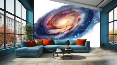 A galaxy isolated on transparent white background, clipping path Wall mural