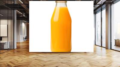 bottle of orange juice and fruit isolated on transparent background Remove png, Clipping Path Wall mural