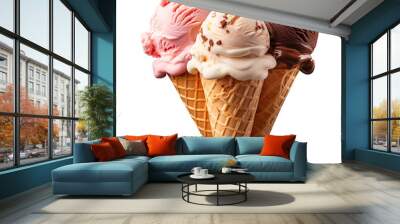 ice cream cone, created with Generative AI Wall mural